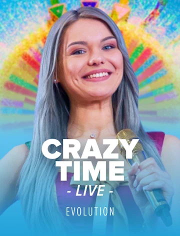 Crazy Time game cover, Evolution, 96.08% RTP